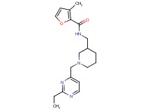 N-({1-[(2-ethylpyrimidin-4-yl)methyl]piperidin-3-yl}methyl)-3-methyl-2-furamide