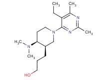 3-[(3R*,4S*)-4-(dimethylamino)-1-(5-ethyl-2,6-dimethylpyrimidin-4-yl)piperidin-3-yl]propan-1-ol