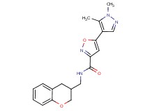 N-(3,4-dihydro-2H-chromen-3-ylmethyl)-5-(1,5-dimethyl-1H-pyrazol-4-yl)isoxazole-3-carboxamide
