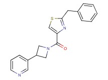 3-{1-[(2-benzyl-1,3-thiazol-4-yl)carbonyl]-3-azetidinyl}pyridine