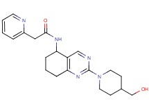 N-{2-[4-(hydroxymethyl)-1-piperidinyl]-5,6,7,8-tetrahydro-5-quinazolinyl}-2-(2-pyridinyl)acetamide