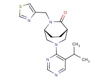 (1S*,5R*)-3-(5-isopropylpyrimidin-4-yl)-6-(1,3-thiazol-4-ylmethyl)-3,6-diazabicyclo[3.2.2]nonan-7-one