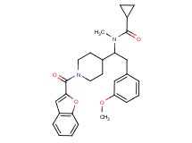 N-[1-[1-(1-benzofuran-2-ylcarbonyl)-4-piperidinyl]-2-(3-methoxyphenyl)ethyl]-N-methylcyclopropanecarboxamide
