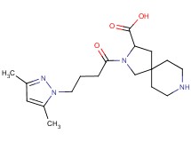 2-[4-(3,5-dimethyl-1H-pyrazol-1-yl)butanoyl]-2,8-diazaspiro[4.5]decane-3-carboxylic acid