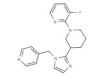 3-fluoro-2-{3-[1-(4-pyridinylmethyl)-1H-imidazol-2-yl]-1-piperidinyl}pyridine