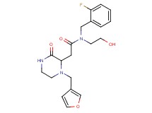N-(2-fluorobenzyl)-2-[1-(3-furylmethyl)-3-oxo-2-piperazinyl]-N-(2-hydroxyethyl)acetamide