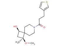 (1R*,3S*)-3-methoxy-3-methyl-7-[3-(3-thienyl)propanoyl]-7-azaspiro[3.5]nonan-1-ol