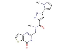 N-methyl-3-(1-methyl-1H-pyrrol-2-yl)-N-[(4-oxo-3,4-dihydrothieno[3,2-d]pyrimidin-2-yl)methyl]-1H-pyrazole-5-carboxamide