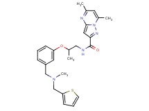5,7-dimethyl-N-[2-(3-{[methyl(2-thienylmethyl)amino]methyl}phenoxy)propyl]pyrazolo[1,5-a]pyrimidine-2-carboxamide