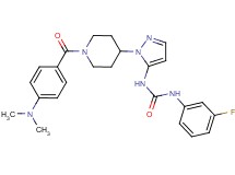 N-(1-{1-[4-(dimethylamino)benzoyl]-4-piperidinyl}-1H-pyrazol-5-yl)-N'-(3-fluorophenyl)urea
