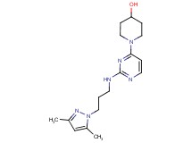 1-(2-{[3-(3,5-dimethyl-1H-pyrazol-1-yl)propyl]amino}pyrimidin-4-yl)piperidin-4-ol
