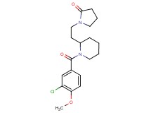 1-{2-[1-(3-chloro-4-methoxybenzoyl)-2-piperidinyl]ethyl}-2-pyrrolidinone