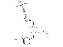 4-(5-{[3-(2-hydroxyethyl)-4-(3-methoxybenzyl)-1-piperazinyl]methyl}-2-thienyl)-2-methyl-3-butyn-2-ol
