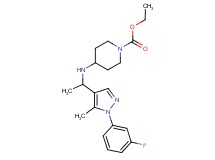 ethyl 4-({1-[1-(3-fluorophenyl)-5-methyl-1H-pyrazol-4-yl]ethyl}amino)-1-piperidinecarboxylate