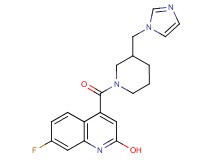 7-fluoro-4-{[3-(1H-imidazol-1-ylmethyl)-1-piperidinyl]carbonyl}-2-quinolinol
