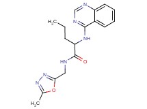 N-[(5-methyl-1,3,4-oxadiazol-2-yl)methyl]-2-(quinazolin-4-ylamino)pentanamide