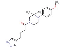 1-(4-methoxyphenyl)-2,2-dimethyl-4-[4-(1H-pyrazol-4-yl)butanoyl]piperazine