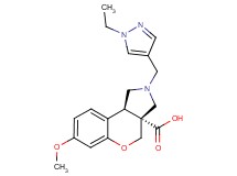 (3aR*,9bR*)-2-[(1-ethyl-1H-pyrazol-4-yl)methyl]-7-methoxy-1,2,3,9b-tetrahydrochromeno[3,4-c]pyrrole-3a(4H)-carboxylic acid