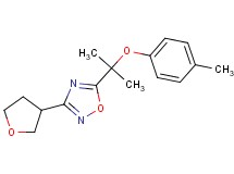 5-[1-methyl-1-(4-methylphenoxy)ethyl]-3-(tetrahydrofuran-3-yl)-1,2,4-oxadiazole