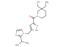 [3-ethyl-1-({5-[(2-isopropyl-1H-imidazol-1-yl)methyl]-1H-pyrazol-3-yl}carbonyl)piperidin-3-yl]methanol