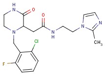 2-[1-(2-chloro-6-fluorobenzyl)-3-oxo-2-piperazinyl]-N-[2-(2-methyl-1H-imidazol-1-yl)ethyl]acetamide