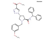 methyl 1-[(3R,5S)-5-{[(diphenylmethyl)amino]carbonyl}-1-(3-methoxybenzyl)-3-pyrrolidinyl]-1H-1,2,3-triazole-4-carboxylate