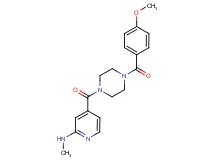 4-{[4-(4-methoxybenzoyl)-1-piperazinyl]carbonyl}-N-methyl-2-pyridinamine
