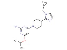 4-{4-[1-(cyclopropylmethyl)-1H-imidazol-2-yl]piperidin-1-yl}-6-isopropoxypyrimidin-2-amine