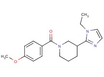 3-(1-ethyl-1H-imidazol-2-yl)-1-(4-methoxybenzoyl)piperidine