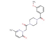 2-{2-[4-(3-methoxybenzoyl)-1-piperazinyl]-2-oxoethyl}-6-methyl-3(2H)-pyridazinone