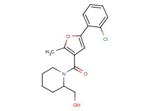 {1-[5-(2-chlorophenyl)-2-methyl-3-furoyl]piperidin-2-yl}methanol