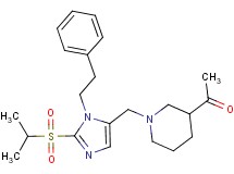 1-(1-{[2-(isopropylsulfonyl)-1-(2-phenylethyl)-1H-imidazol-5-yl]methyl}-3-piperidinyl)ethanone