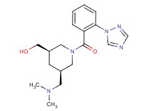 {(3R*,5R*)-5-[(dimethylamino)methyl]-1-[2-(1H-1,2,4-triazol-1-yl)benzoyl]piperidin-3-yl}methanol