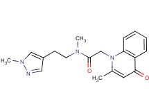 N-methyl-2-(2-methyl-4-oxoquinolin-1(4H)-yl)-N-[2-(1-methyl-1H-pyrazol-4-yl)ethyl]acetamide