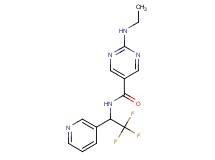 2-(ethylamino)-N-[2,2,2-trifluoro-1-(3-pyridinyl)ethyl]-5-pyrimidinecarboxamide