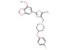 4-(4-fluorophenoxy)-1-{[2-(7-methoxy-1,3-benzodioxol-5-yl)-5-methyl-1,3-oxazol-4-yl]methyl}piperidine