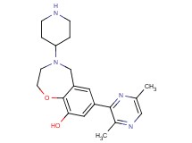 7-(3,6-dimethyl-2-pyrazinyl)-4-(4-piperidinyl)-2,3,4,5-tetrahydro-1,4-benzoxazepin-9-ol dihydrochloride