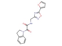 2-(2,3-dihydro-1H-indol-1-yl)-N-{[5-(2-furyl)-1,2,4-oxadiazol-3-yl]methyl}-2-oxoacetamide