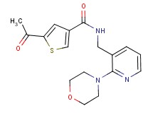 5-acetyl-N-{[2-(4-morpholinyl)-3-pyridinyl]methyl}-3-thiophenecarboxamide