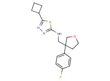 5-cyclobutyl-N-{[3-(4-fluorophenyl)tetrahydro-3-furanyl]methyl}-1,3,4-thiadiazol-2-amine