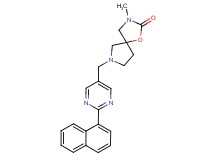 3-methyl-7-{[2-(1-naphthyl)-5-pyrimidinyl]methyl}-1-oxa-3,7-diazaspiro[4.4]nonan-2-one