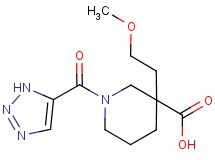 3-(2-methoxyethyl)-1-(1H-1,2,3-triazol-5-ylcarbonyl)-3-piperidinecarboxylic acid