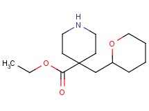 ethyl 4-(tetrahydro-2H-pyran-2-ylmethyl)-4-piperidinecarboxylate hydrochloride