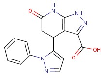 6-oxo-4-(1-phenyl-1H-pyrazol-5-yl)-4,5,6,7-tetrahydro-1H-pyrazolo[3,4-b]pyridine-3-carboxylic acid