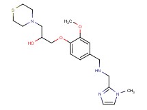 1-[2-methoxy-4-({[(1-methyl-1H-imidazol-2-yl)methyl]amino}methyl)phenoxy]-3-(4-thiomorpholinyl)-2-propanol