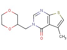 3-(1,4-dioxan-2-ylmethyl)-5-methylthieno[2,3-d]pyrimidin-4(3H)-one