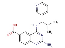 2-amino-4-[(2-methyl-1-pyridin-3-ylpropyl)amino]quinazoline-6-carboxylic acid