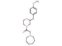 1-{2-[2-(4-methoxybenzyl)-4-morpholinyl]-2-oxoethyl}azepane