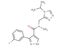 3-(3-fluorophenyl)-N-[(4-isopropyl-4H-1,2,4-triazol-3-yl)methyl]-N-methyl-1H-pyrazole-4-carboxamide