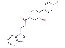 (3S*,4S*)-1-[3-(1H-benzimidazol-1-yl)propanoyl]-4-(4-fluorophenyl)piperidin-3-ol